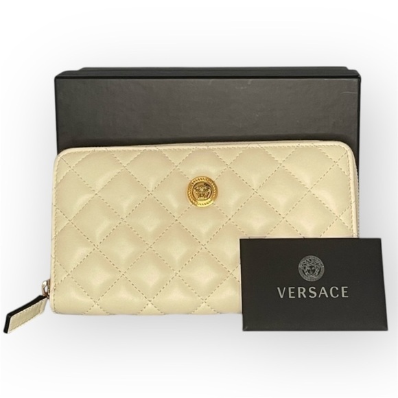 Versace Handbags - VERSACE Medusa Unisex Leather Long Wallet new